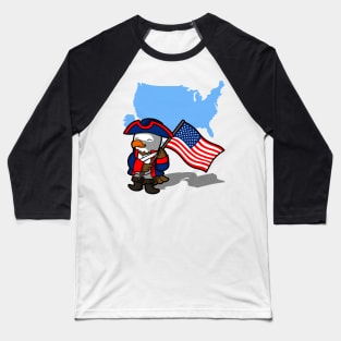 Proud American 4th Of July Cute Patriotic American Eagle Independence Day Baseball T-Shirt